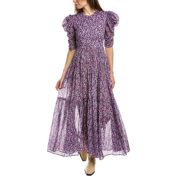 Isabel Marant Étoile Sichelle Floral Cotton Maxi Dress US 4 / EU 34 - Picture 1 of 14